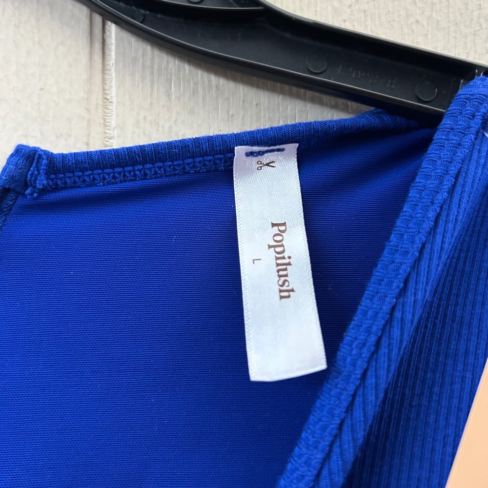 Sleeveless Ribbed Maxi Dress - Royal Blue - Picture 6 of 8